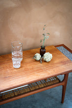 Load image into Gallery viewer, teak and rattan coffee table